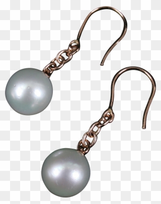 Lovely White Cultured Pearl Drop Earrings - Earrings Clipart