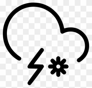 Snow Storm Cloud Lightning Comments - Clip Art People Running - Png Download