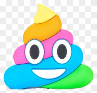 Clip Black And White Library Pile Of Poo Feces Smile - Rainbow Poop Emoji - Png Download