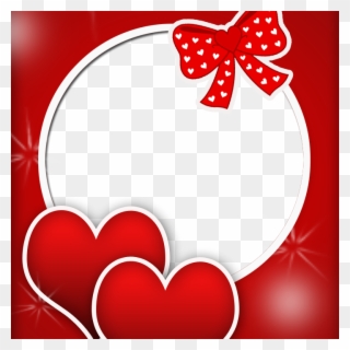 Red Love Frame - Frame Round Png Hd Clipart
