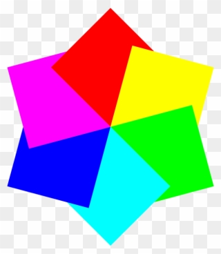 Hexagram Clip Art Download - 6 Color - Png Download