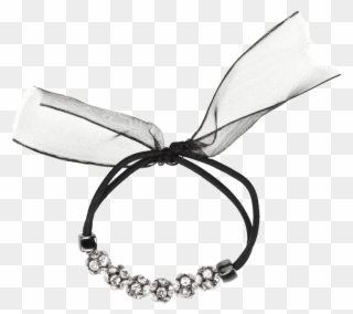 Elastic With Strass Stones And Bow - Sketch Clipart