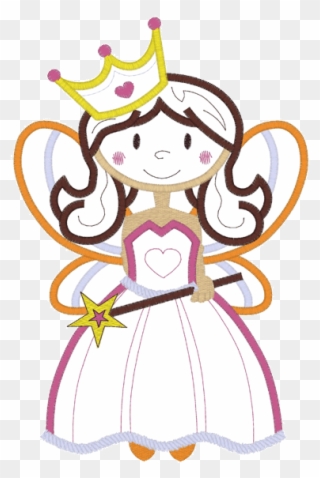 Fairytale Princess Applique - Princess Applique Clipart