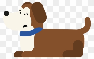 Worried Dog Lying Down - Dog Clipart