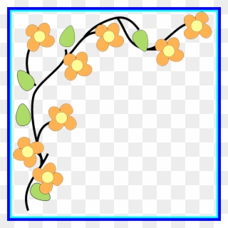 Daisies Clipart Boarder - Flower Corner Border Clipart - Png Download