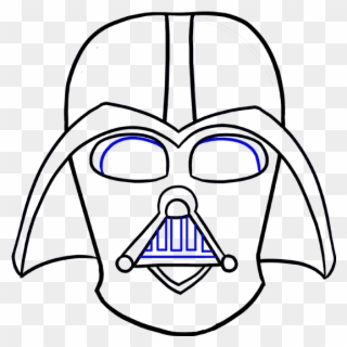 Drawn Darth Vader Darf - Easy Pictures To Draw Darth Vader Clipart