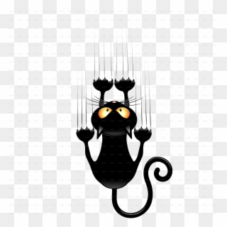 Black Cat Cartoons Group Vector Freeuse - Cartoon Cats Scratching Clipart