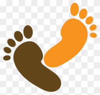 Footprints Clipart Brown - Foot Transparent - Png Download