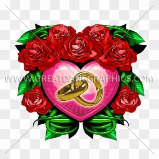 Anniversary Roses Heart - Royalty-free Clipart