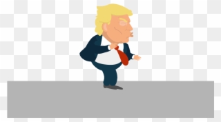 Trump Runner Test Trump Flat Illustration Game Design - Trump Running Cartoon Gif Clipart
