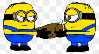 Stuart And Dave Fights For Roasted Turkey By Marcospower1996 - Minion Turkey Clipart
