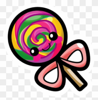 Rainbow Lollipop Cartoon Clipart