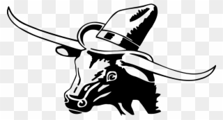 Jpg Royalty Free Stock Texas English Clip Art Cowboy - Texas Long Horn Cow Clip Art - Png Download