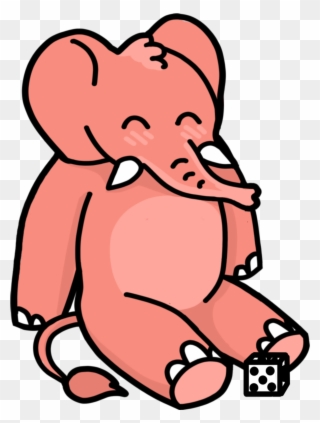 A Baby Fluffy Friend Playing With A Dice Clipart