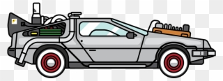 Back To The Future Delorean Clipart - Cartoon Car Transparent Background - Png Download