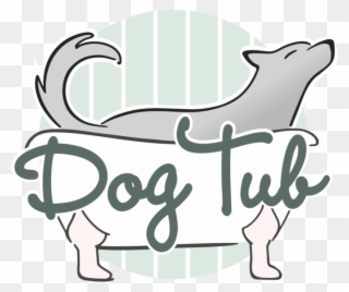 Dog Tub - Cartoon Clipart