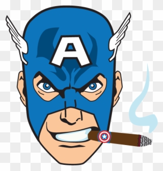Captain America Smoking Cigars Clipart