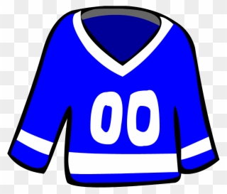 Old Blue Hockey Jersey - Hockey Jersey Clip Art - Png Download