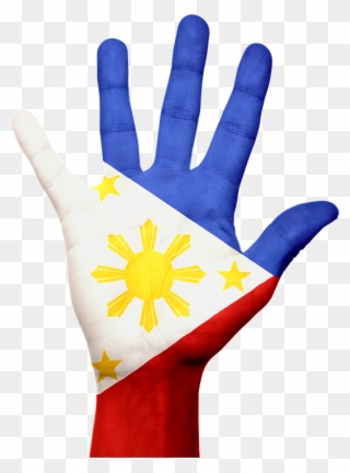 Hand With Philippine Flag Clipart