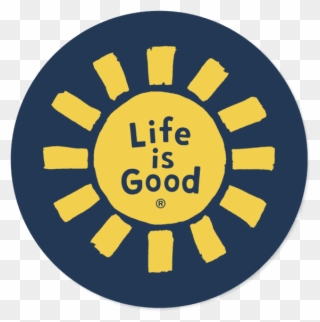 Sun Lig Circle Sticker - Life Is Good Yellow Clipart