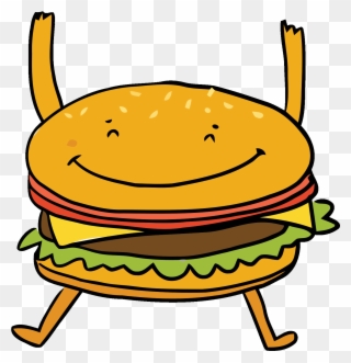 Happy Burger Sticker Aquarela For Ios Android Giphy - Android Clipart