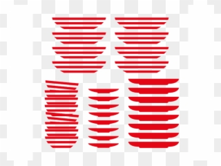 Cornish Red 32 Piece Plate & Bowl Set - Saucer Clipart