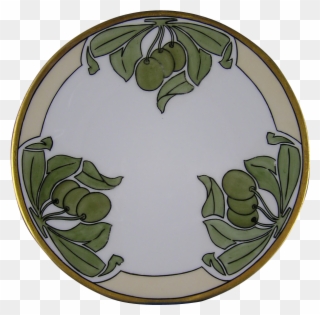 Favorite Bavaria Arts & Crafts Olive Design Plate - Circle Clipart