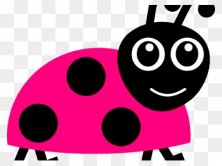 Pink Bug Cliparts - Printable Ladybug Cartoon - Png Download