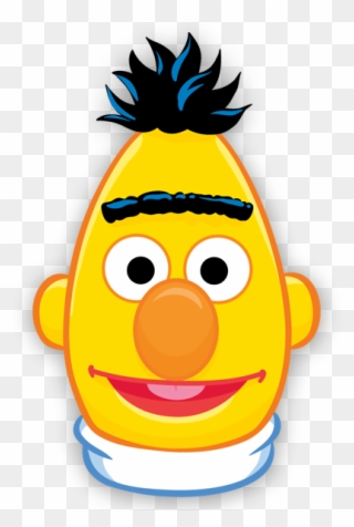 Stickers For Kids - Sesame Street Bert Face Clipart