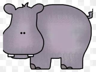 Hippo Clipart Easy Cartoon - Clip Art - Png Download