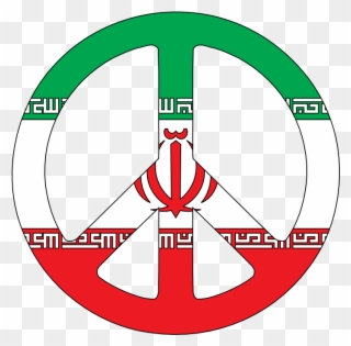 Scalable Vector Graphics Svg Iran Flag Peace Sign 2 - Circle Clipart