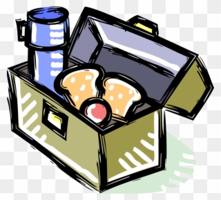 Vector Illustration Of Lunch Box Used By Schoolchildren - Gif For Lunch Box Clipart