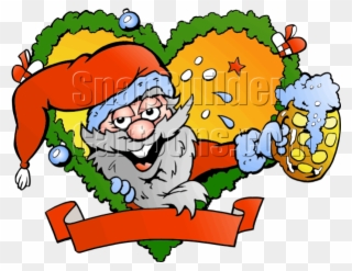 Drunk Santa Cartoon Clipart