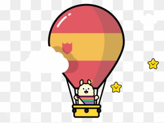 Bear In A Hot Air Balloon - Hot Air Balloon Clipart