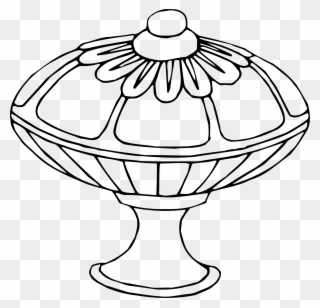 Vase Clipart Line Drawing - Drawing - Png Download