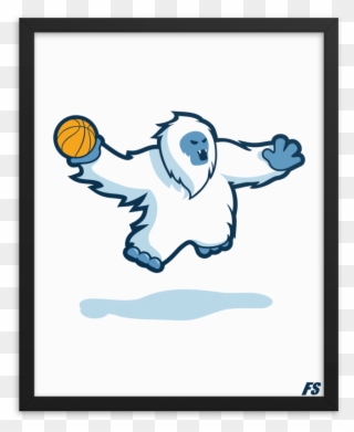 Basketball Everest Premium Matte Framed Poster - Cartoon Clipart