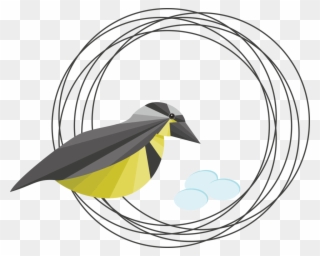 Stylized Vector Drawing Of A Meadowlark Bird On Edge - Meadowlarks Clipart - Png Download