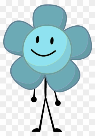 Svg Black And White Image Flower Pose Png Battle For - Bfdi Characters Clipart