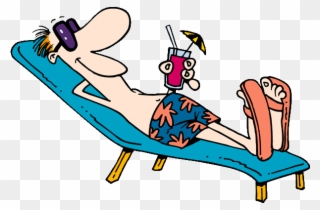 Sun Bathing Cartoon Clipart