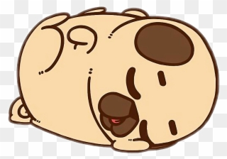 Resting/sleeping Dog - Puglie Pug Clipart