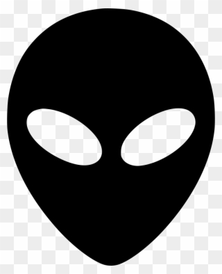 Alien Icon - Black Alien Face Clipart