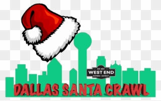 Dallas Santa Crawl - Pit Bull Christmas Oval Ornament Clipart