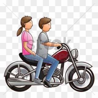 Riding Motorcycle Clip Art - Png Download