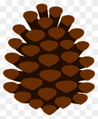 Free Pine Cone Clip Art - Simple Pine Cone Clip Art - Png Download