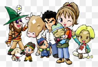 Clipart Moon Kid Png - Harvest Moon Wonderful Life Girl Transparent Png