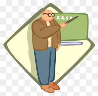 Teacher With Pointer And - Memory Clipart