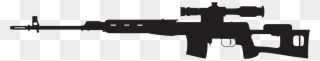 Sniper Rifle Silhouette Png - Dragunov Svd Clipart