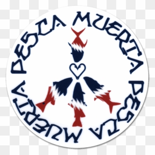 Pesca Muerta Peace Love Pesca Decal - Vinyl Peace Clipart