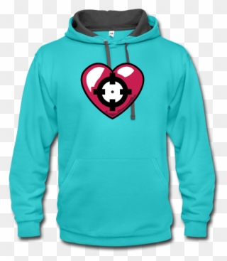 Clip Art Heart Hoodie With Transparent Background - Sweatshirt - Png Download
