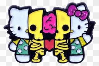 Hk Inside Out Enamel Pin - Hello Kitty Clipart
